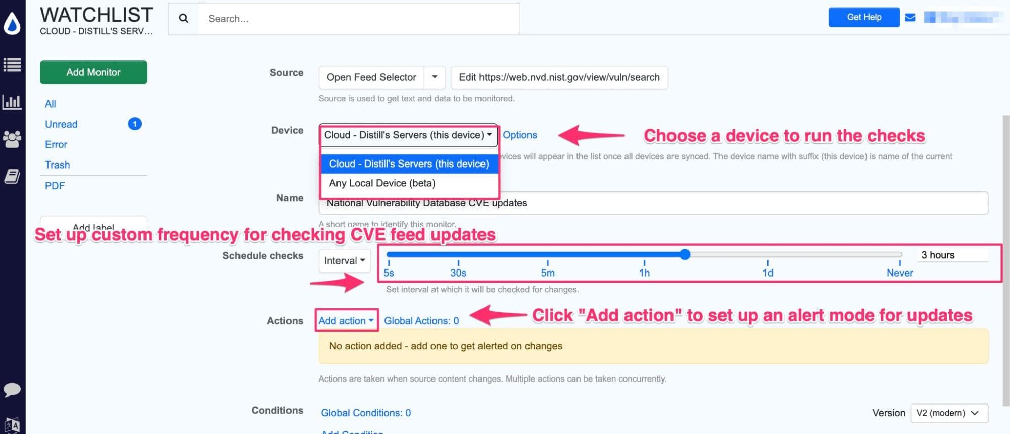 Configure your RSS feed monitor for tracking CVE updates