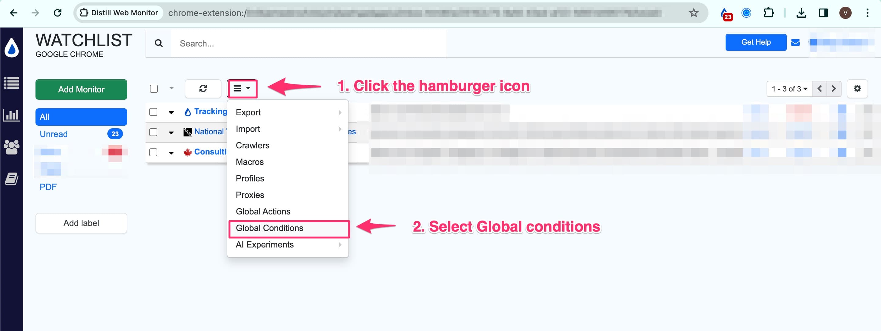 Adding global conditions