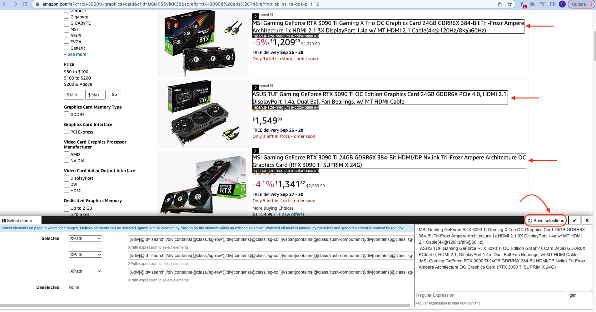 Adding conditions to the GPU stock tracker