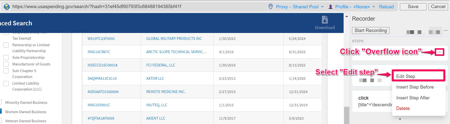 Track USASpending.gov using Distill