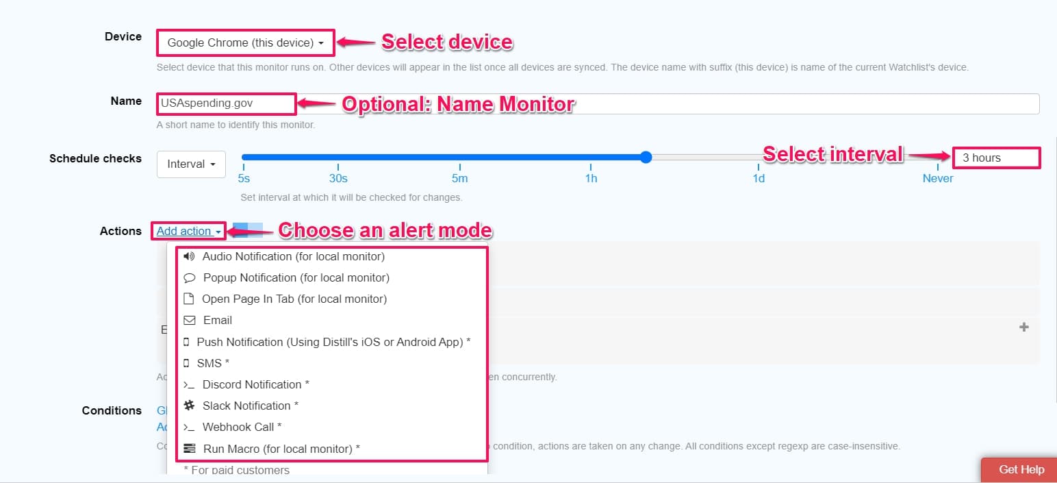 Track USASpending.gov using Distill